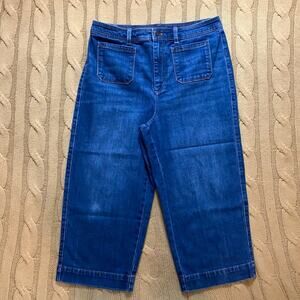 Talbots high-waist wide cropped jeans